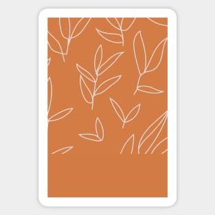 floral leaves grid pattern 1 Sticker